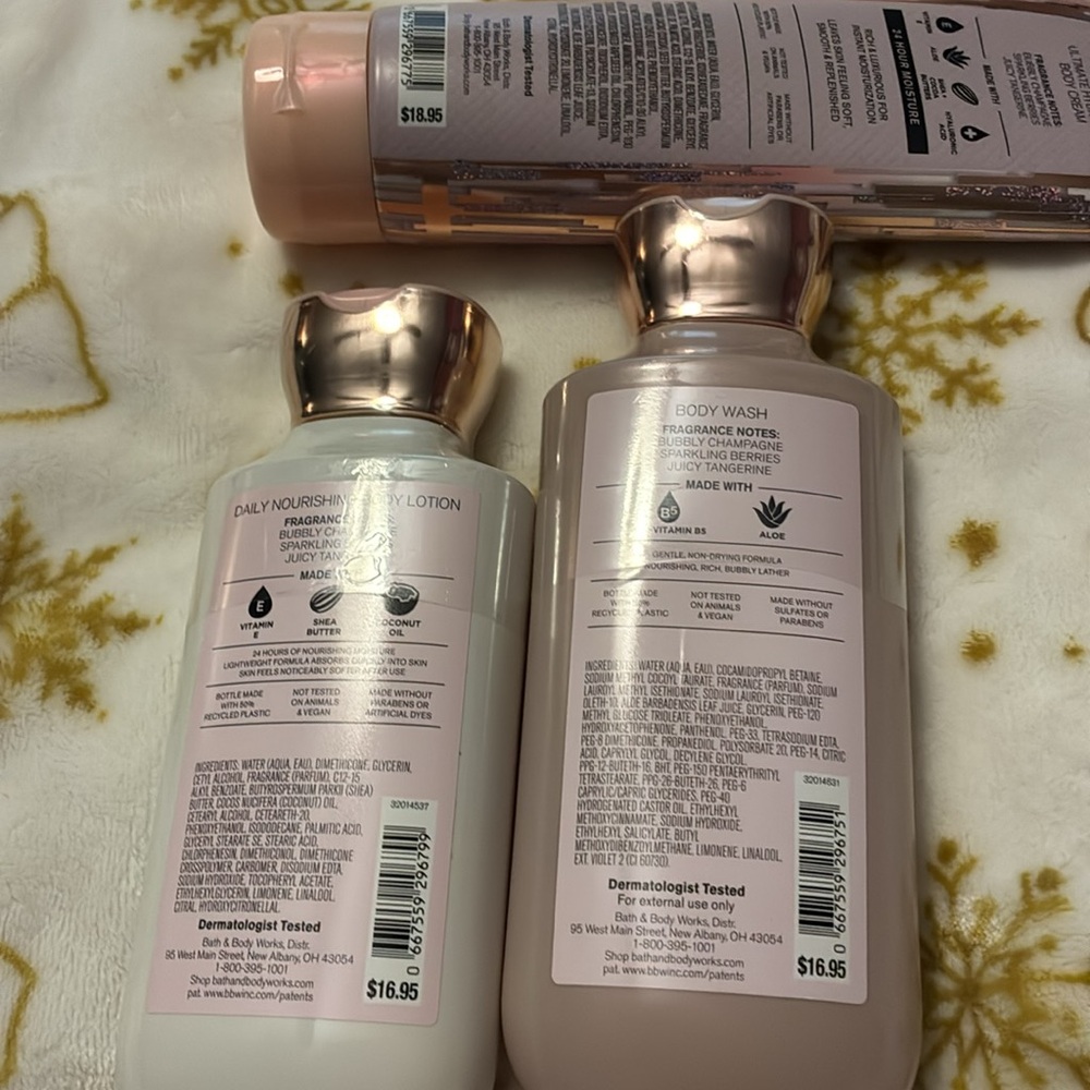 Bath & Body Works Champagne Toast Lotion Wash + Body Cream 🆕 3 Pc - Picture 4 of 4